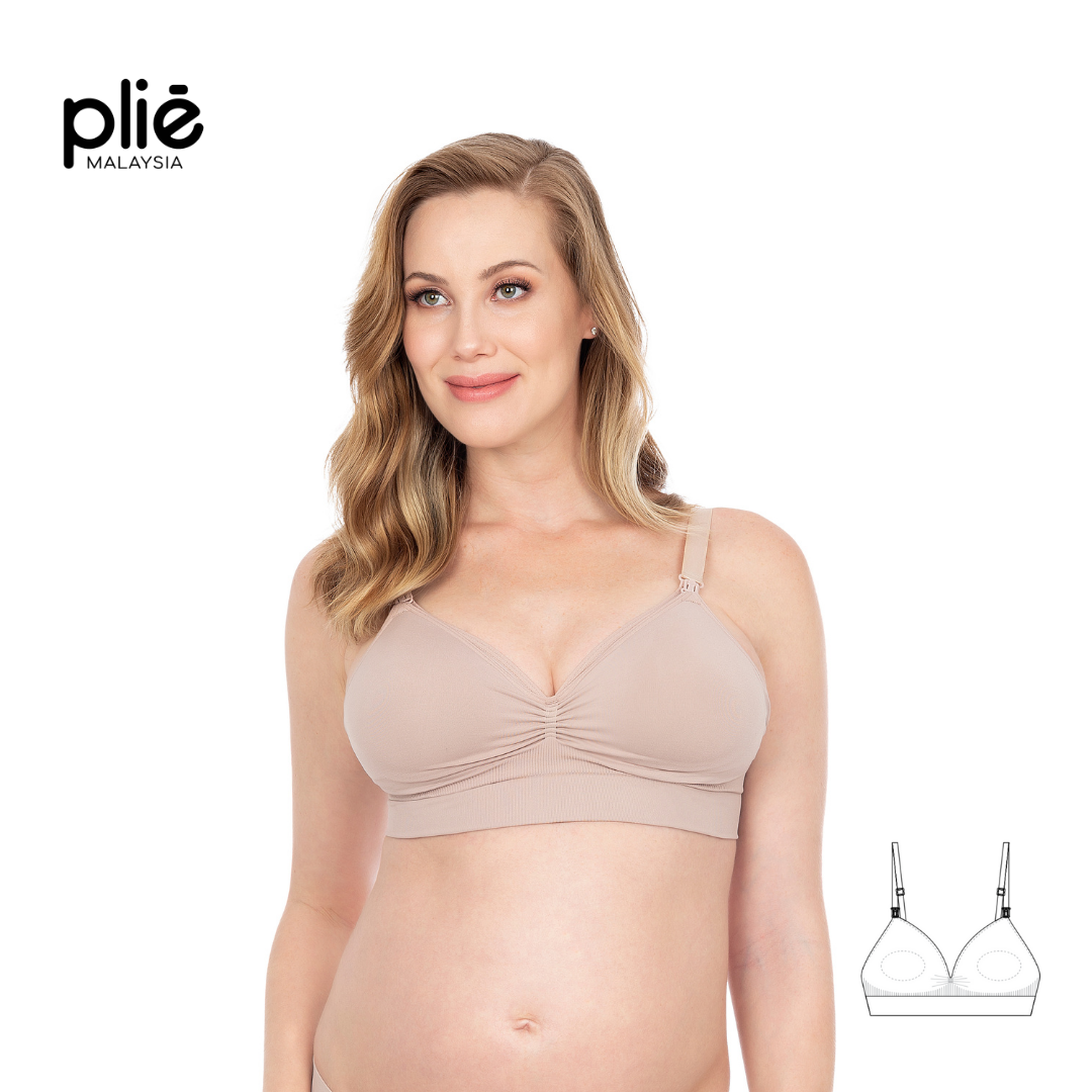 Women's Bra Underwire Support Nursing Bra ， Lightly Padded Breastfeeding  Maternity Tshirt Bras Lift Underwear (Color : Gray, Size : 34H)
